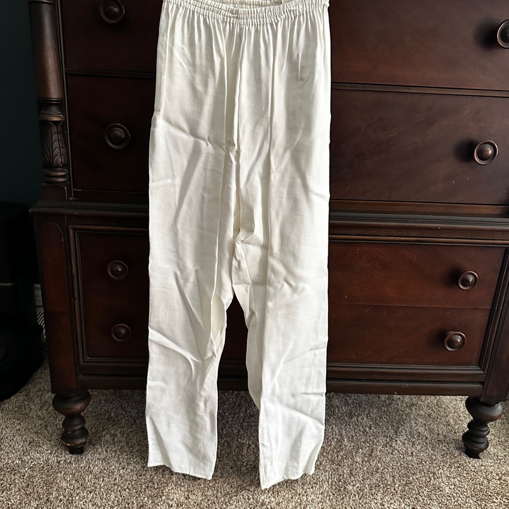 Forte Forte Women’s  White straight leg linen pant